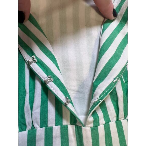 Anthropologie x Tracy Reese Assateague Striped Dress Size 0 Green Preppy Coastal - Picture 7 of 14